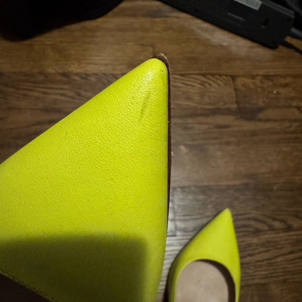 Valentino rockstud heels. Yellow/lime neon - Picture 8 of 13